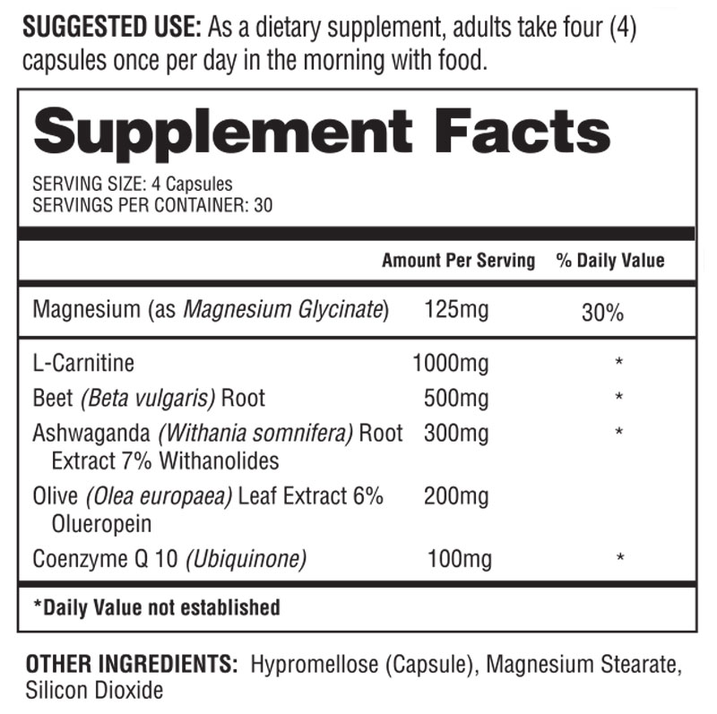 Healthy Heart Support+ Supplement Facts